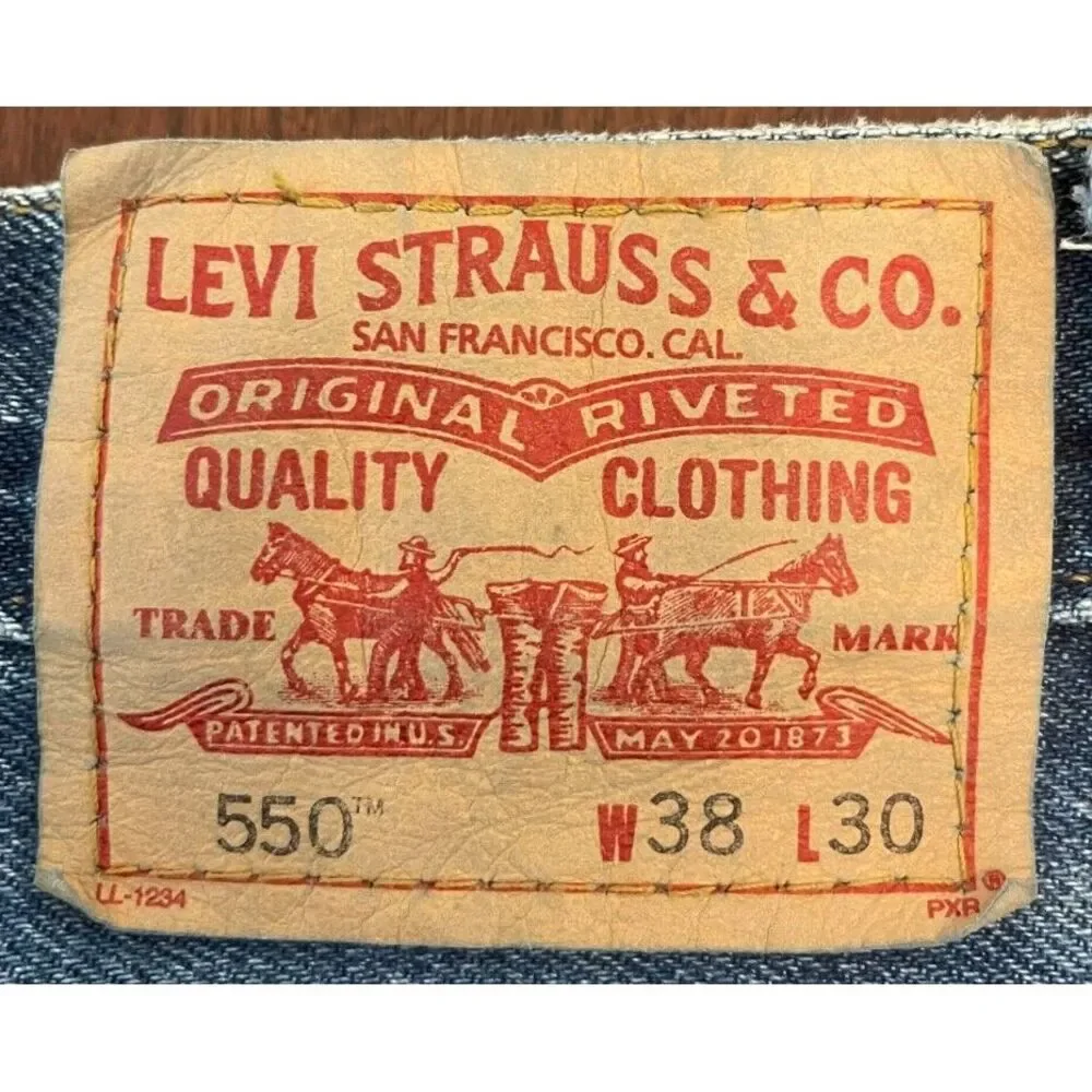 Vintage Levi's 550‎ Relaxed Fit Jeans Mens 38x30 (Actual 38x29) Blue Jean Denim